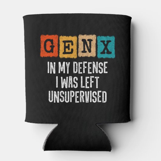 Generatie X Gen X in mijn verdediging liet zonder Blikjeskoeler (Achterkant)