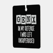 Generatie X Gen X in mijn verdediging liet zonder Metalen Ornament (Voorkant links)