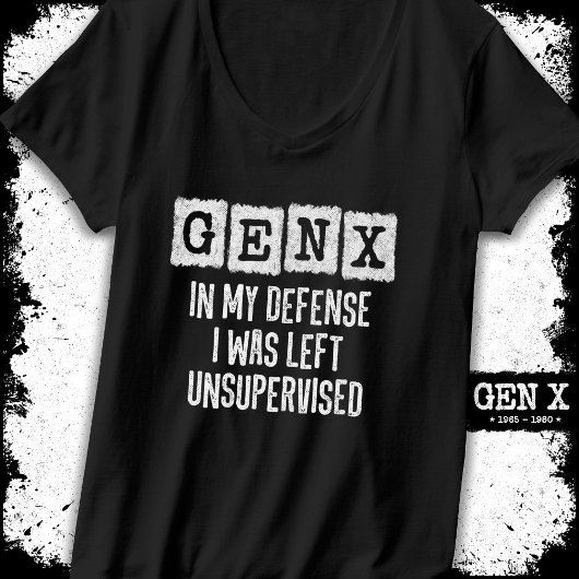 Generatie X Gen X in mijn verdediging liet zonder T-shirt