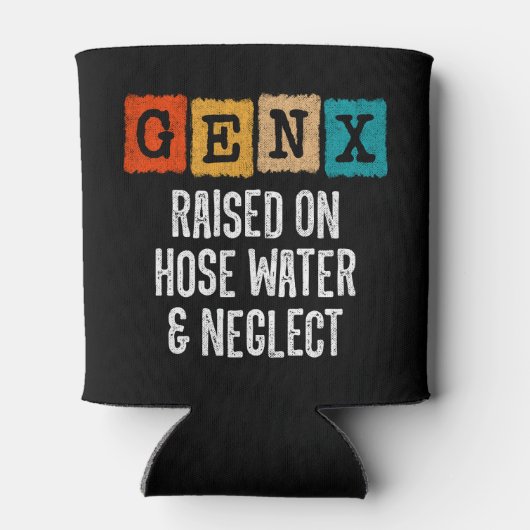 Generatie X Gen X verhoogd op slang water & verwaa Blikjeskoeler (Achterkant)