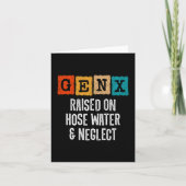 Generatie X Gen X verhoogd op slang water & verwaa Kaart (Voorkant)