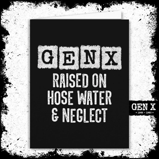 Generatie X Gen X verhoogd op slang water & verwaa Kaart