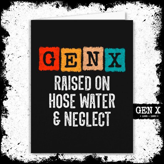 Generatie X Gen X verhoogd op slang water & verwaa Kaart