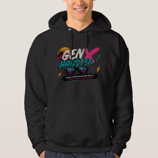 Generatie X, Gen Xhausted, Retro, nostalgisch, Hoodie (Voorkant)