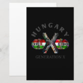 Generatie X Hongaars skateboard van 1980 Briefpapier (Voorkant / Achterkant)