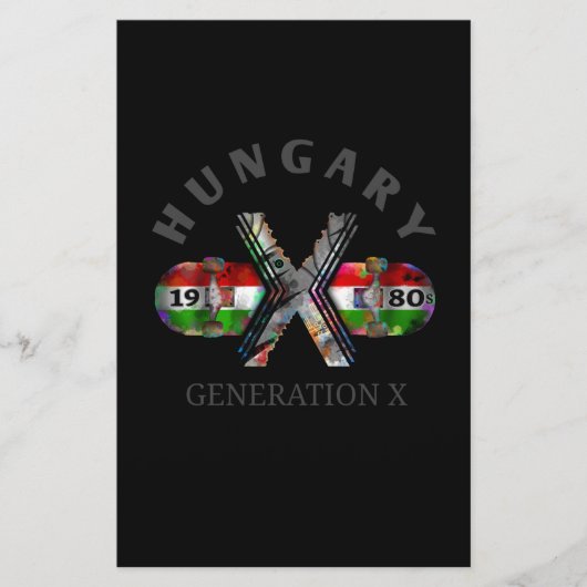 Generatie X Hongaars skateboard van 1980 Briefpapier (Voorkant)