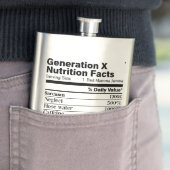 Generatie X | Leuke voedingsfeiten sarcasme verwaa Flacon (Voorbeeld)