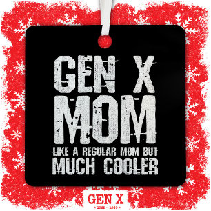 Generatie X Mom Gen Xer Mom 60s 70s 80s Mom Gen X Metalen Ornament