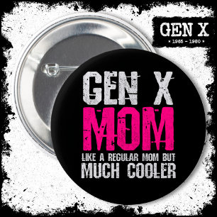 Generatie X Mom Gen Xer Mom 60s 70s 80s Mom Gen X Ronde Button 5,7 Cm