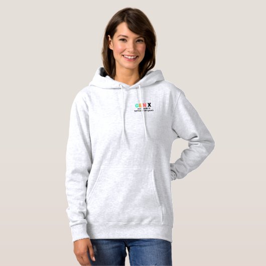 Generatie X: onze muziek is beter Hoodie (Voorkant volledig)