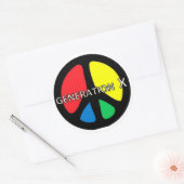 Generatie X PEACE-sticker Ronde Sticker (Envelop)