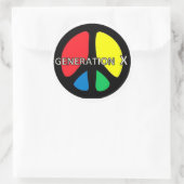 Generatie X PEACE-sticker Ronde Sticker (Tas)