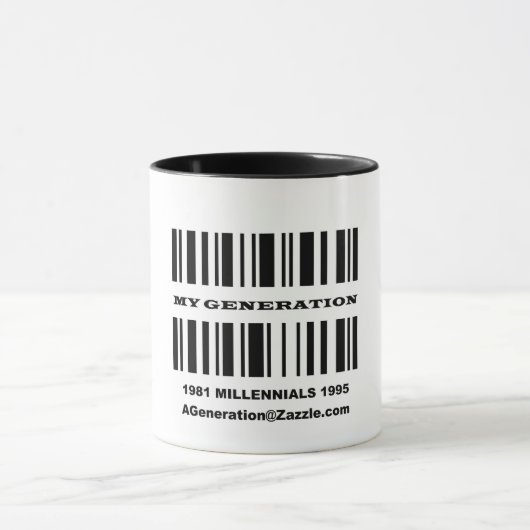Generatie Y BAR CODE Mok (Midden)