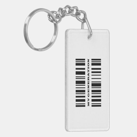 Generatie Y BAR CODE sleutelhanger (Voorkant Links)