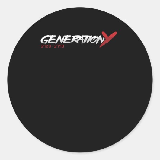 Generatie Y Generation Z Boomer Millenials Gift Ronde Sticker (Voorkant)