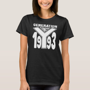 Generatie Y sinds 1993 met de vogelretro T-shirt
