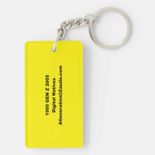 Generatie Z BAR CODE sleutelketen Sleutelhanger (achterkant)