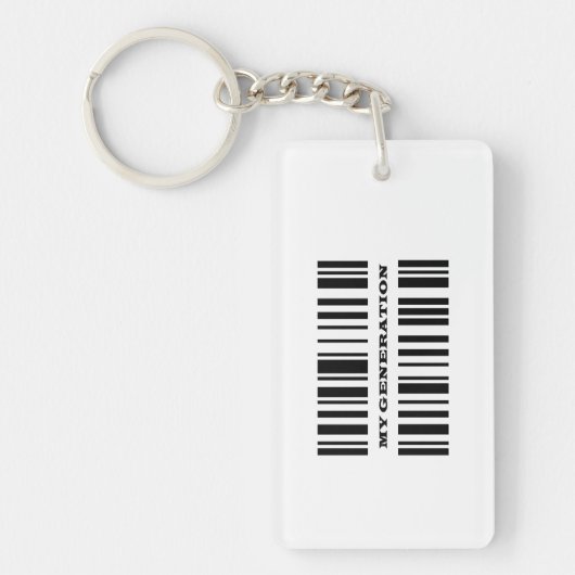Generatie Z BAR CODE sleutelketen Sleutelhanger (Voorkant)