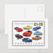 GENERATIES VAN AUTOMOBIELKUNST FEESTDAGENKAART (Voorkant / Achterkant)