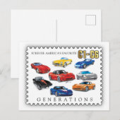 GENERATIES VAN AUTOMOBIELKUNST FEESTDAGENKAART (Voorkant / Achterkant)