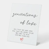 Generaties van de Liefde Reclamebord Met Voetstuk (Voorkant)
