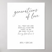 Generaties van de liefdesmoderne minimalistische b poster (Voorkant)