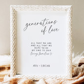 Generaties van de liefdesmoderne minimalistische b poster