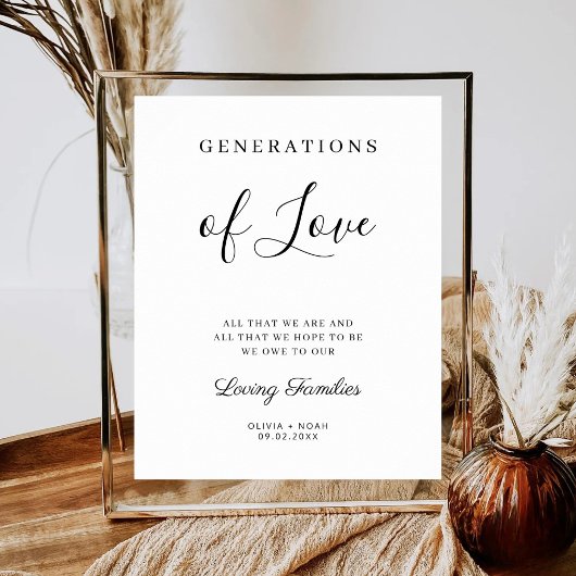 Generaties Van Liefde Minimalistische Moderne Trou Poster