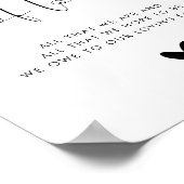 Generaties van Liefde Moderne Stijl Trouwbord Poster (Hoek)