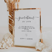 Generaties van liefde teken afdrukbaar, minimalist reclamebord met voetstuk