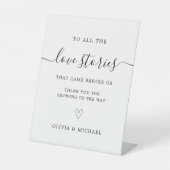 Generaties van liefde teken | huwelijksvoltrekking reclamebord met voetstuk (Voorkant)