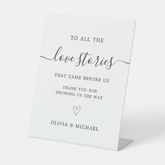 Generaties van liefde teken | huwelijksvoltrekking reclamebord met voetstuk (Voorkant)