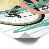 Generatieve inhoud van een Frans meisje fietsen Poster (Hoek)