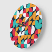 Generatieve Kunst: Kleurrijk Driehoekpatroon Grote Klok (Hoek)