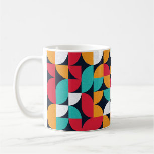 Generatieve Kunst: Kleurrijk Driehoekpatroon Koffiemok