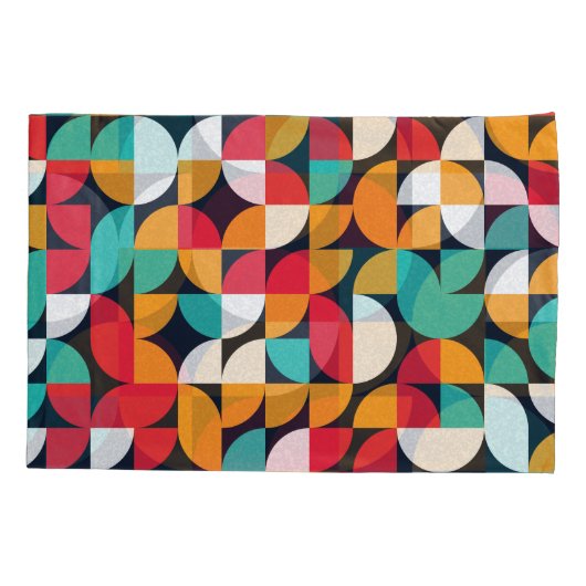 Generatieve Kunst: Kleurrijk Driehoekpatroon Kussensloop (Achterkant)