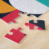 Generatieve Kunst: Kleurrijk Driehoekpatroon Legpuzzel (Zijkant)