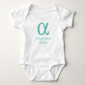 Generation Alpha grieks symbool Baby bodysuit (Voorkant)
