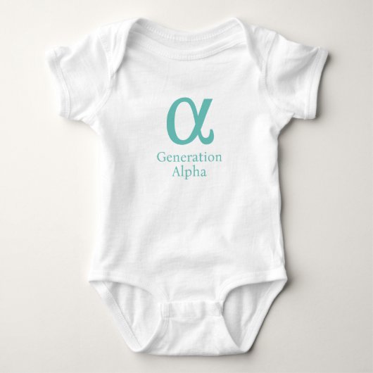 Generation Alpha grieks symbool Baby bodysuit (Voorkant)