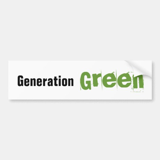 Generation Green Bumpersticker (Voorkant)