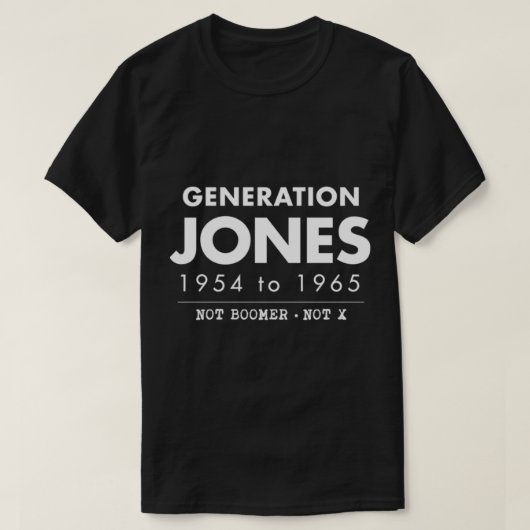 Generation Jones T-shirt (Design voorkant)