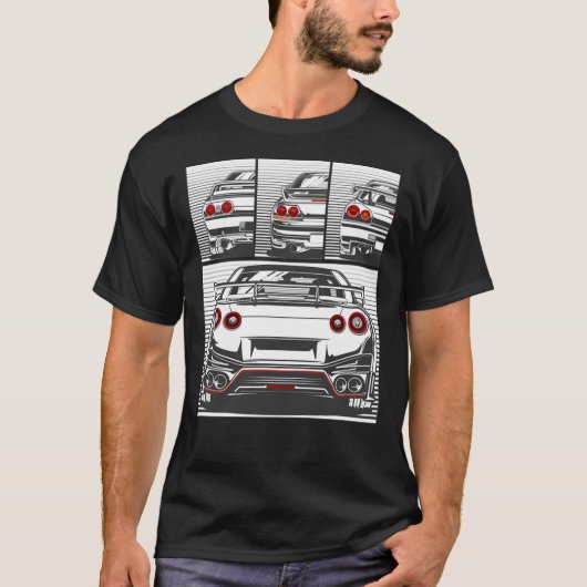Generation Of Nissan Gtr Series 168 Classic T-Shir T-shirt (Voorkant)