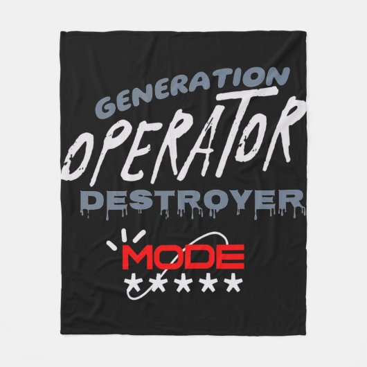 Generation Operator Vernietiger Modus Fleece Deken (Voorkant)