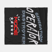 Generation Operator Vernietiger Modus Fleece Deken (Voorkant (Horizontaal))