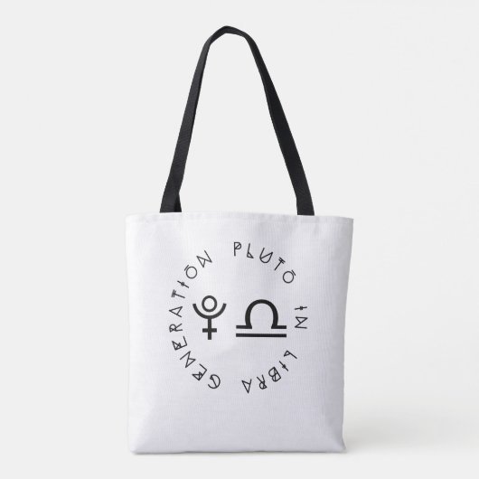 Generation Pluto in Libra Astrology Zodiac Tote Bag (Achterkant)