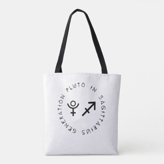 Generation Pluto in Sagittarius Astrology Zodiac Tote Bag (Achterkant)