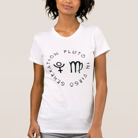 Generation Pluto in Virgo Astrology Zodiac T-shirt (Voorkant)