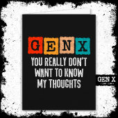Generation X 80s Kind Gen X Gen Xer Funny Gen X Kaart