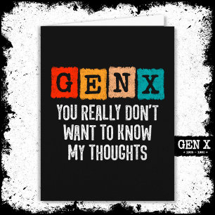 Generation X 80s Kind Gen X Gen Xer Funny Gen X Kaart