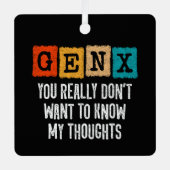 Generation X 80s Kind Gen X Gen Xer Funny Gen X Metalen Ornament (Voorkant)